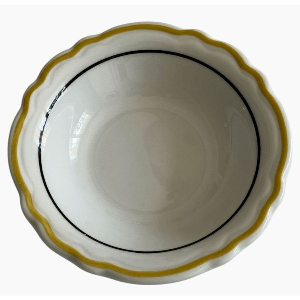 Vintage Sterling Vitrified China East Liverpool Ohio‎ Scalloped Berry Fruit Bowl